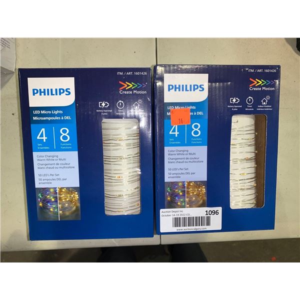 Philips LED color changing micro lights Lot of 2 x 50LED
