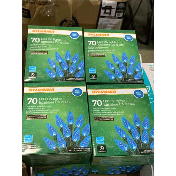 Sylvania 70 Bulb LED Christmas Lights Lot of 4 Blue