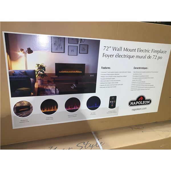 NEW Napoleon 72" wall Mount electric Fireplace in box