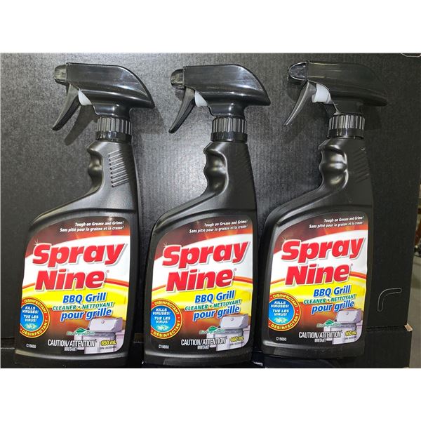 Spray Nine BBQ Grill Cleaner Lot of 3 x 650ml