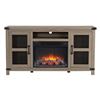 Image 1 : Style Selection Jordan Brown Finish Electric Fireplace/Media Stand NEW in box