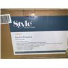 Image 4 : Style Selection Jordan Brown Finish Electric Fireplace/Media Stand NEW in box