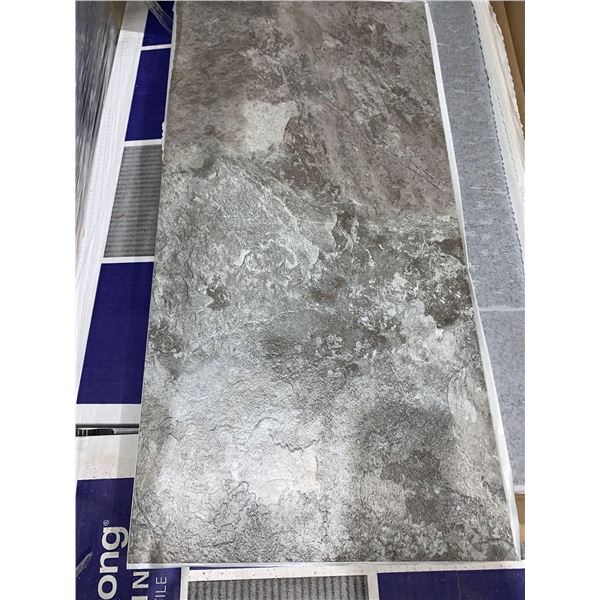 360 sq ft - Armstrong Storm Cloud Grey Peel and Stick Vinyl Tile 12 x 24 (Lot of 12 cases)