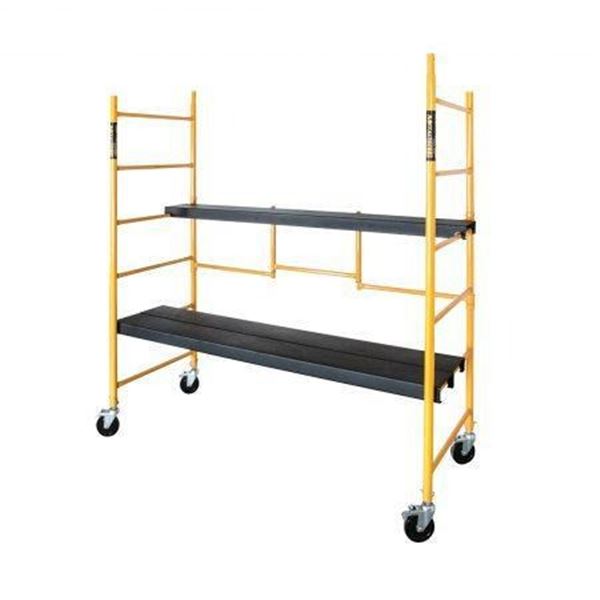 NEW Metal Tech 6 ft folding round scaffolding with decks and castors