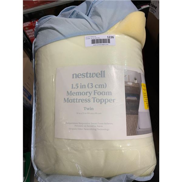 Nestwell Memory foam mattress topper Twin