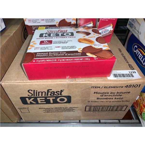Slimfast Keto Peanut Butter Cups case lot of 12 x 238g