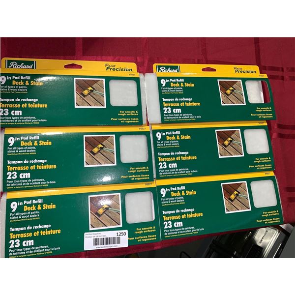 Richard 9 inch deck & stain pads lot of 6