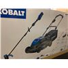 Image 3 : Kobalt 40V rear bag 16 inch lawnmower and weed trimmer cordless kit - NEW - damaged box