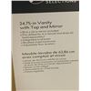 Image 3 : Style Selection 24.75 Inch Vanity Cabinet with sink and matching mirror set - NEW in Box