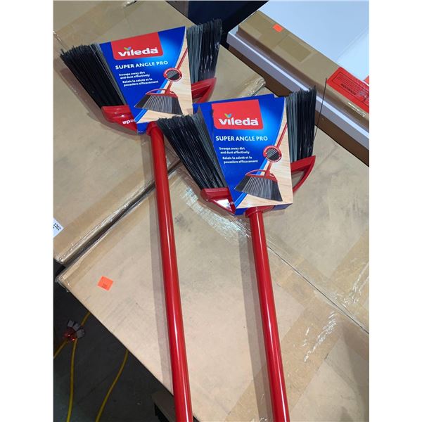 Vileda super angle pro brooms - lot of 2