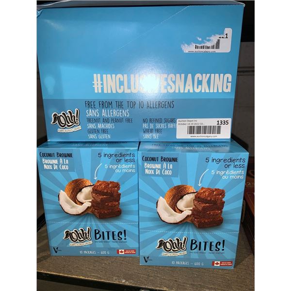 Ohh Bites coconut brownie snakes lot of 3 x 600g