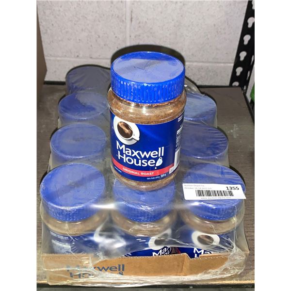 Maxwell House instant coffee case lot 12 x 150g