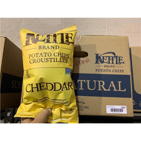 Kettle Brand potato Chips Cheddar case lot 12 x 220g
