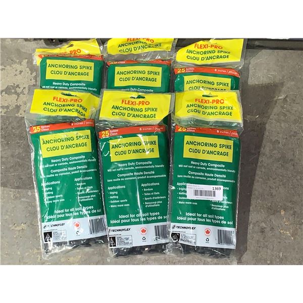 Flexi Pro Anchoring Spikes Lot of 6 x 25