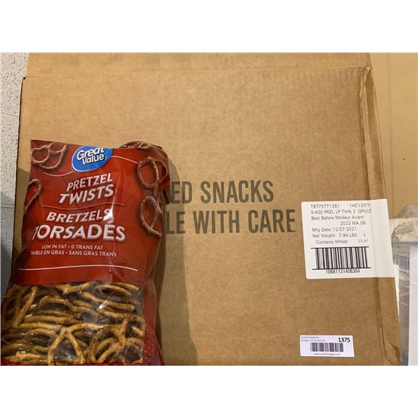 Great Value Petzel Twists case lot of 9 x 400g