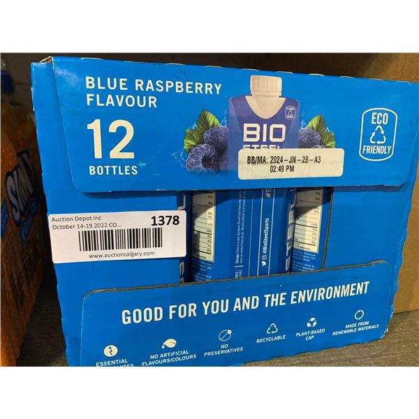 Bio Steel Blue Raspberry flavour case lot 12