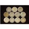 11 ASSORTED 1950'S SILVER ROOSEVELT DIMES
