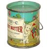 Image 1 : Peanut butter pail from Grocers'  Wholesale Co.-Des Moines, IA, colorful litho on tin w/wonderful ch