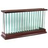 Image 1 : Dispensing display case, wood w/16 glass columns w/metal pull-out tabs, mfgd by Ft. Scott Planing Mi