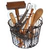 Image 1 : Kitchen utensils, all early 1900's, includes butter paddle, porcelain crimper & masher, etc., all w/