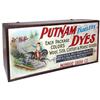 Image 1 : Putnam Fadeless Dyes cabinet, wooden dovetailed counter display w/litho on tin front & back panels, 