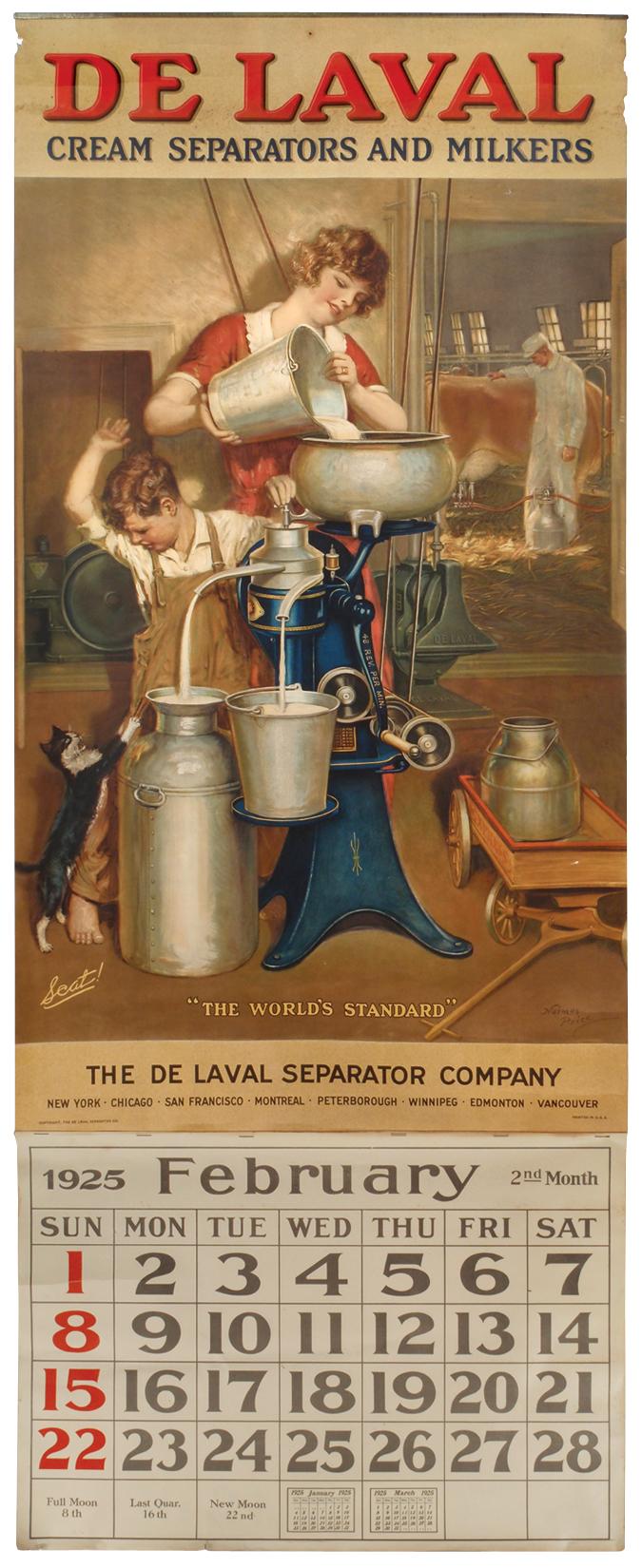 DeLaval Cream Separators Milkers Oversized Dealer Showroom Calendar delaval-cream-separators-milkers-oversized-dealer-showroom-calendar