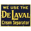 Image 1 : DeLaval  Cream Separator porcelain sign, cobalt blue & yellow, Exc cond w/some light scratches, 12.5