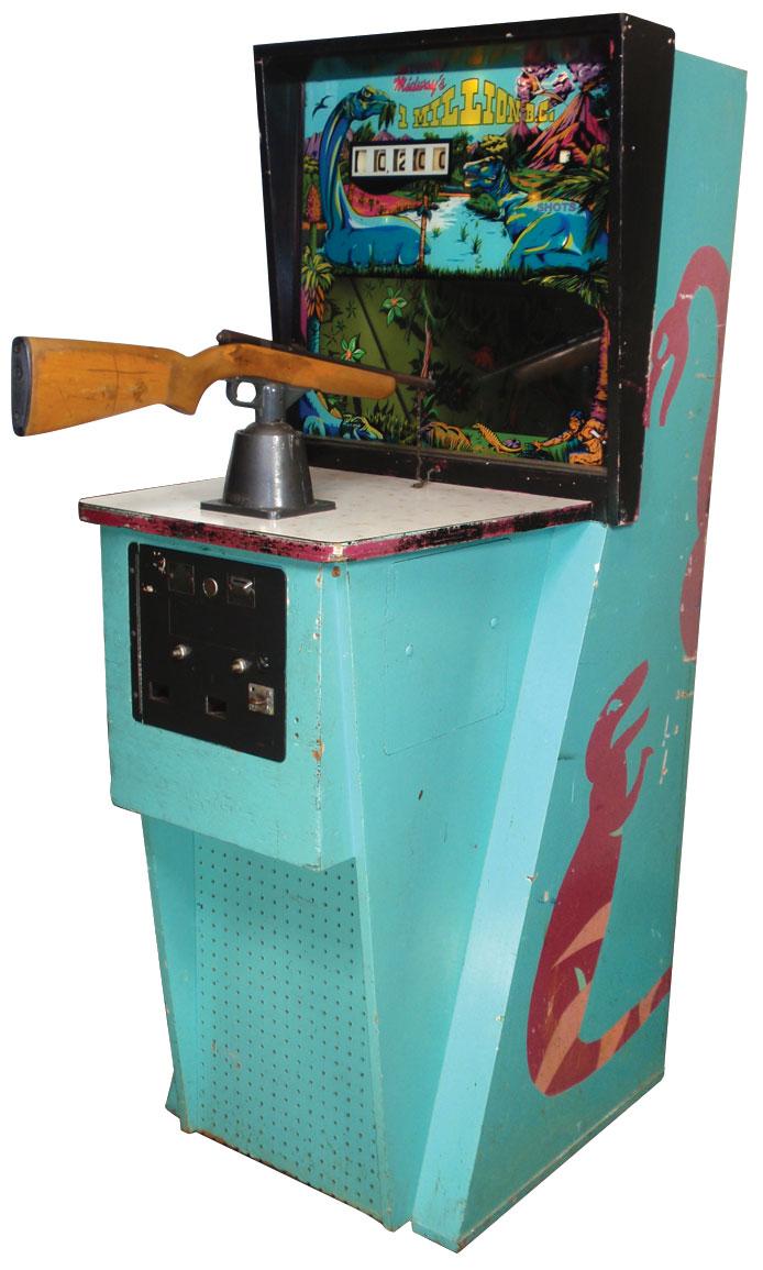 Coinoperated arcade machine, Midway's 1 Million BC Target Shoot, VG