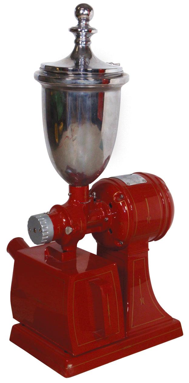 Hobart coffee grinder w/1/4 hp electric motor, mfgd by Hobart Mfg Co.Troy, NY, has 13 cutting edges