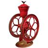 Image 1 : Elgin National Coffee Grinder w/eagle finial, #4, orig red paint, VG cond, no receiver, 29"H w/17"Di