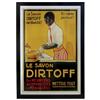 Image 1 : Black Americana, Le Savon Dirtoff paper litho on linen poster, wonderful Black graphics, Dirtoff  wa