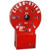 Image 1 : Coin-operated cigarette vendor, 25 Cent, painted metal case w/circular drum, Exc working cond, 27"H 