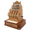 Image 1 : National cash register, Model 441, polished brass, oak base, c.1900, a Rare register that's been pro