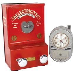 Insurance Clock Coin Operated Clock Coin-operated alarm clock & shocker machine (2), Sessions, 10 Cent ...