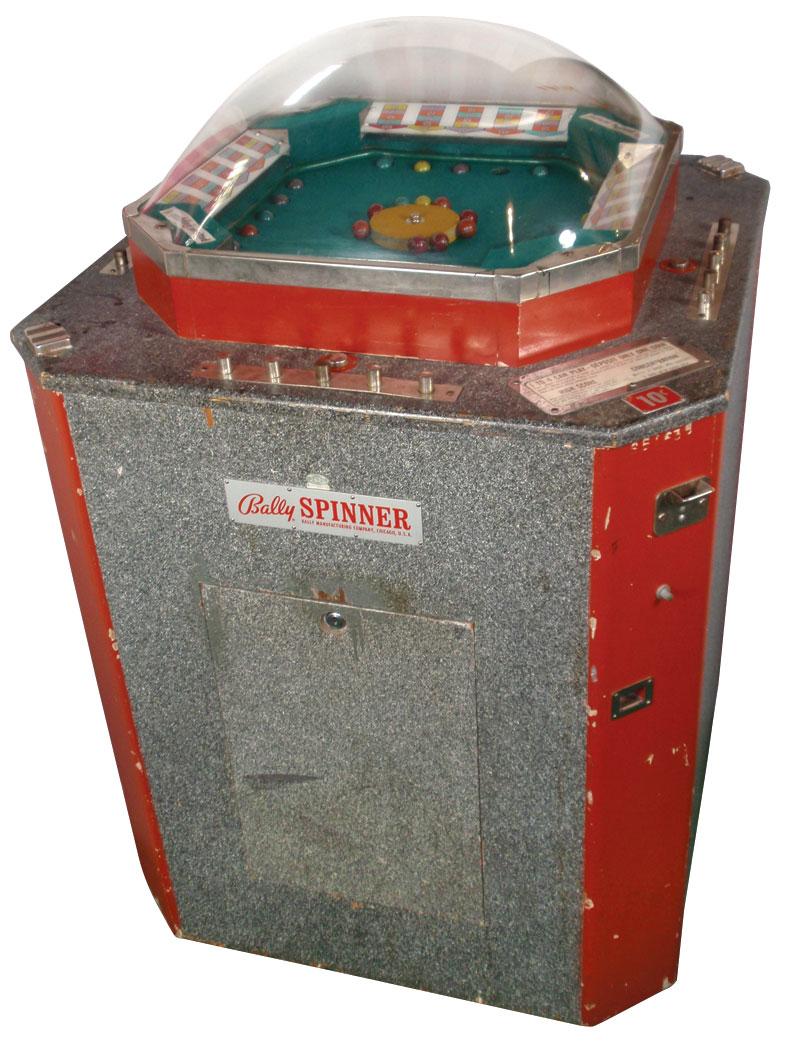 Coinoperated arcade game, Bally Spinner, 10 Cent, 1 to 4 players, a