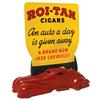 Image 1 : Roi-Tan Cigar car, adv marquee reads, "An auto a day is given away-A Brand New 1939 Chevrolet" & "Ta