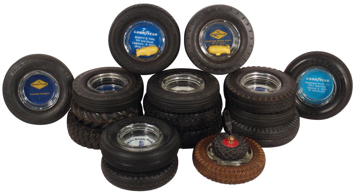 Petroliana, GoodYear tire ashtrays & pen holder (17 pcs), from