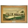 Image 1 : Des Moines electric "Oak Park" bus lobby sign from the J.G. Brill Co.-Phila., dated 1938, Exc cond, 