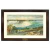 Image 1 : Michigan Central Railroad print  "The Niagara Falls Route" in orig wood frame w/metal name plate, li