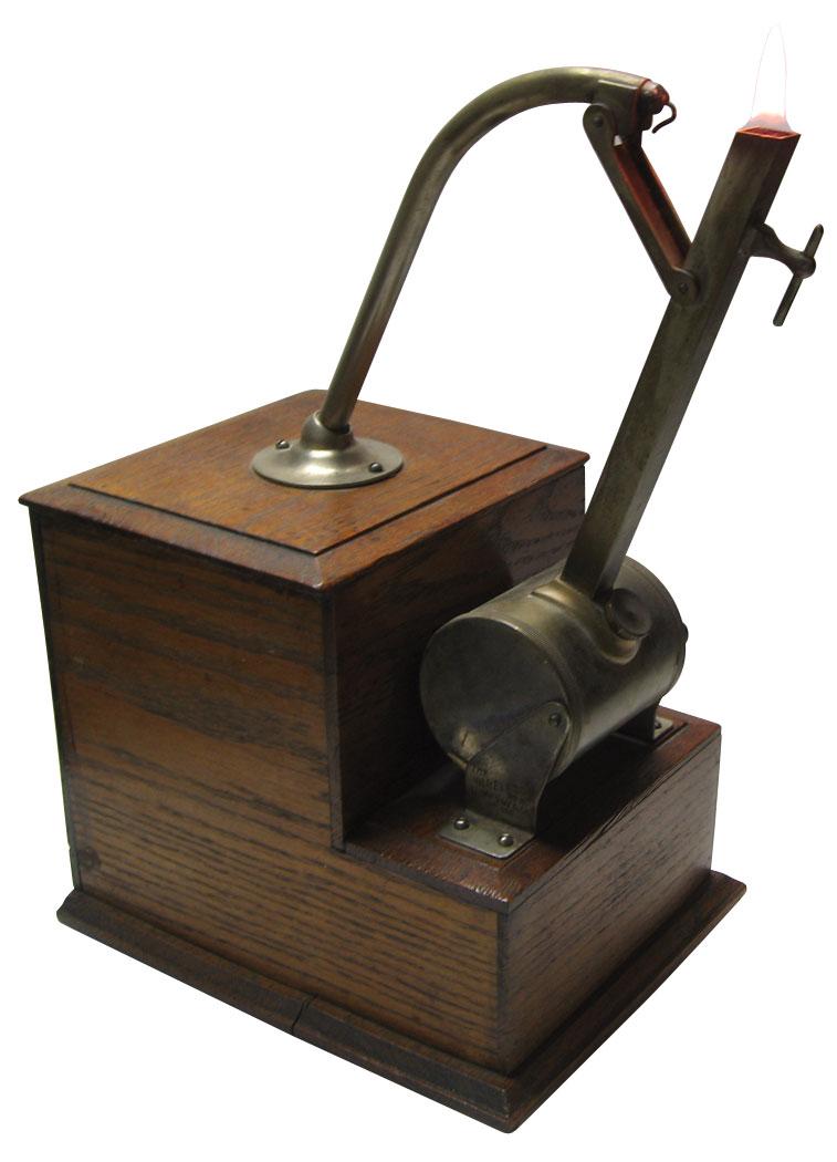 Cigar lighter, The Wireless 12, mfgd by Eldred Mfg. Co.Chicago, wood