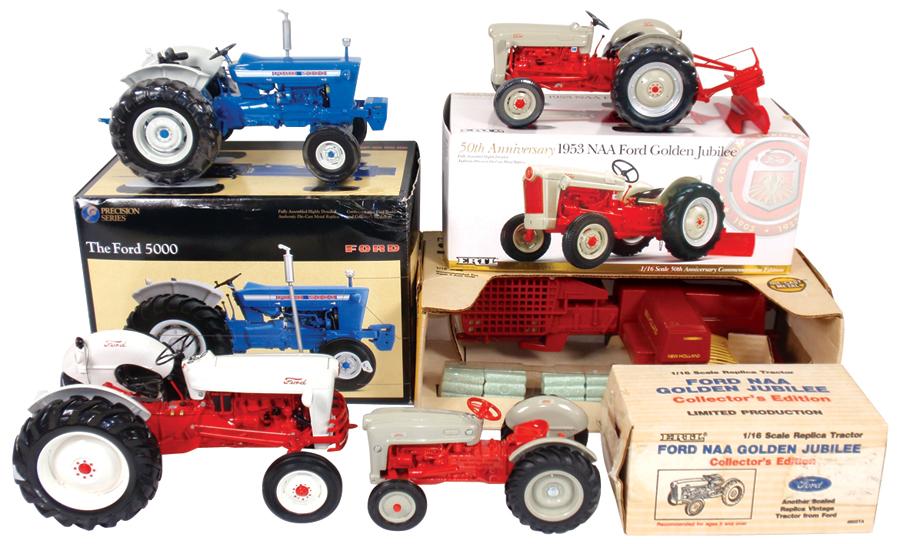 Farm toys (5), Franklin Mint 1953 Ford Jubilee Tractor, Ertl Ford 5000