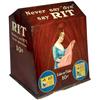 Image 1 : RIT Dye cabinet, slanted 6-drwr colorful litho on metal display picturing Miss Rit, Exc cond & color