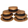 Image 1 : Men's straw hats (5), all early 1900's, 3 are in Exc cond, 2 are Good.