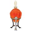 Image 1 : Drug store show globe, Art Deco counter style globe in metal holder, c.1920's, Exc cond, 23"H.
