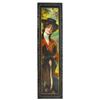 Image 1 : Yard-long print, 1912 Pabst "American Girl", nicely framed, Exc cond & color, 37"H x 10"W.