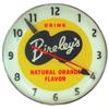Image 1 : Clock, Bireley's Orange Soda, Pam light up w/metal case & curved outer glass, VG working cond, 15"Di