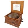 Image 1 : Music, Regina disc player, coin-operated double comb in quartersawn oak case, plays 15.5" discs, VG 
