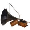 Image 1 : Edison Standard Phonograph w/orig horn, quartersawn oak case w/dovetailed corners & orig surface w/E