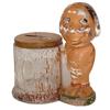 Image 1 : Skookum candy container, glass, marked Geo. Borgfeldt & dated 1916, Exc cond w/some orig paint, 3.5"