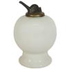 Image 1 : Syrup dispenser, white milk glass blank, round w/flared base & incomplete pump, dispenser in Exc con